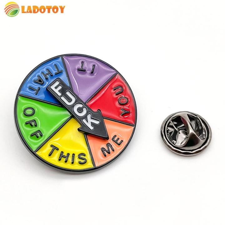 Lapel Pin with Rotating Arrows Collar Jacket Decoration Colourful ...