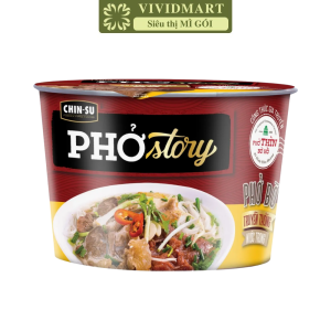 [TÔ LẺ] - MASAN - Chin-su Phở Story tô (có thịt thật) hương vị Phở bò Chinsu Phở bò Story tô Phở Thìn bờ hồ (131g/tô)