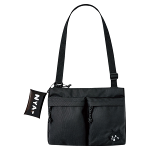 Nya Cat Black Double Pocket Shoulder Sling Messenger Bag * Japanese Magazine GWP *