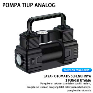 KOMPRESSOR PORTABLE POMPA ANGIN BAN MOBIL - DUAL CYLINDER KENDARAAN/Pompa Udara Mobil Silinder Ganda 12V Pompa Ban Mobil Daya Tinggi Pompa Udara Listrik Mobil Portabel Universal