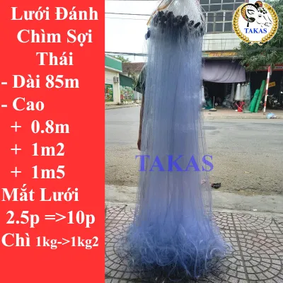 Lưới Đánh Cá 3 Màn LOẠI 1 ( Sợi Lưới Thái )- Cao 80cm-120 cm 150cm-Dài 85m- SIZE Mắt2p5-3 4-5-6-7-8-10CM -Lưới 3 Màn Tàng Hình
