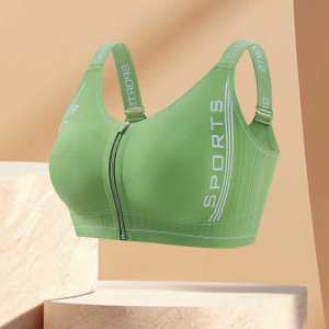 Anti-sagging Sports Bra Front Zipper Yoga Bra Seamless Fitness Running Vest Bra Wire-free Push-up