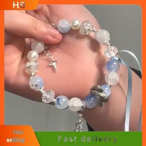 HB Chinese Style Nezha Aobing Derivative Beaded Bracelet Anime Couple Bracelets Simple Retro Stretch Bracelet Jewelry Gifts