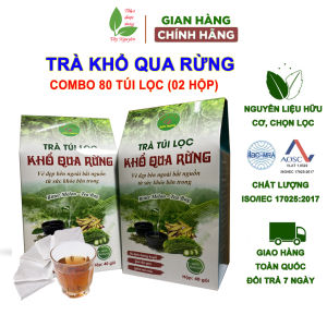 Combo 2 hộp trà túi lọc khổ qua rừng Bảo Khang mát gan hạ huyết áp tiểu đường cao huyết áp có giấy kiểm định chất lượng