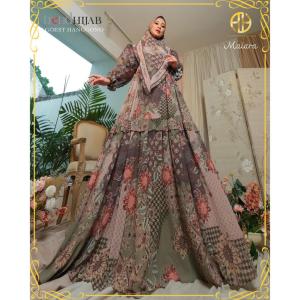Gamis Syari VICTORIAN GARDEN Series by AGOEST HANGGONO - set Syari realpic 100% Terbaru