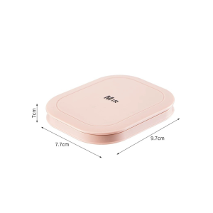 Easyhome.sg Portable Tri-Color LED Makeup Mirror | USB Rechargeable | Dual-Sided 2X Magnifying Mirror