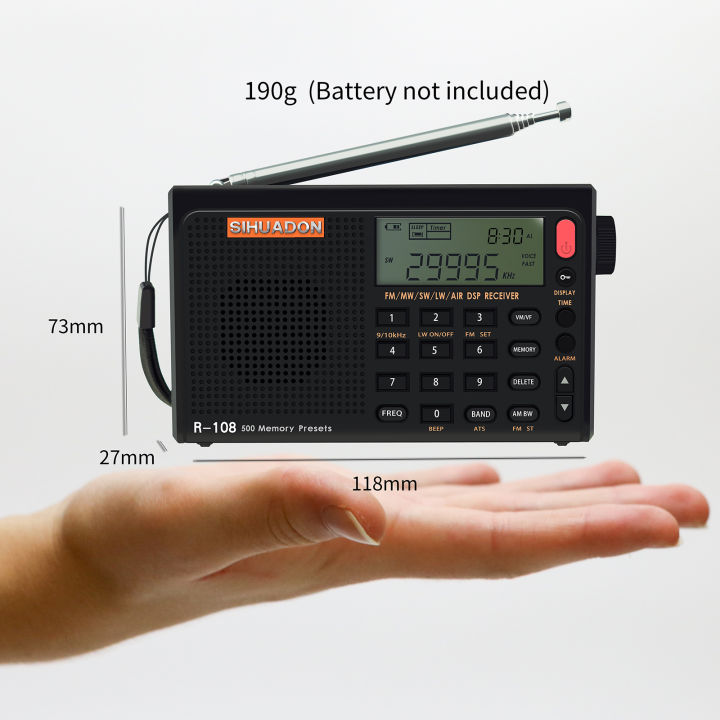 XHDATA D-808 Portable Digital Radio FM Stereo/Shortwave/MW/LW/SSB Air Band  Multi Band Receiver Speaker PLL - AliExpress