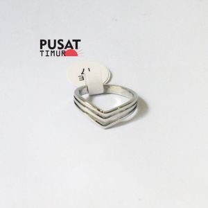 Cincin Titanium Fuji Baris Tiga | Cincin Tiga Layer Tahan Karat | PUSAT TIMUR