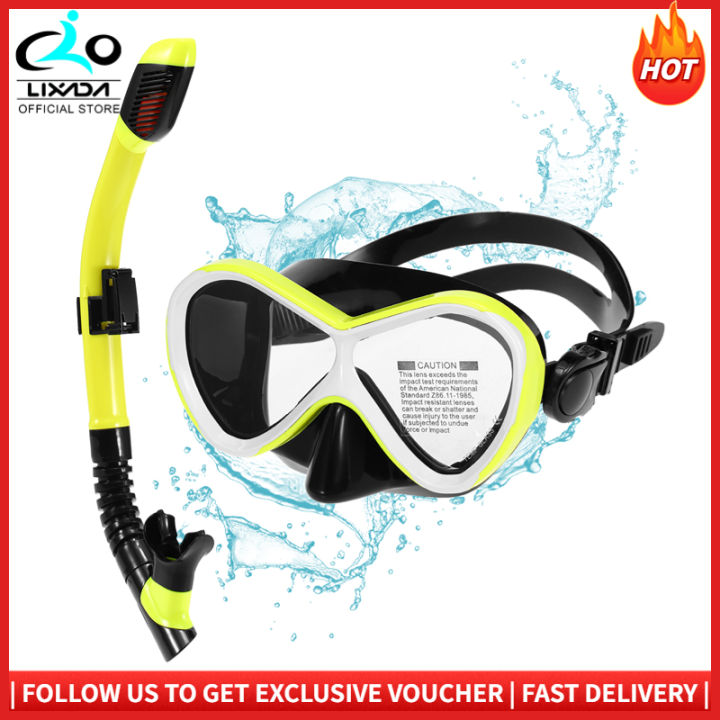 Kids Professional Swimming Goggles with Dry Snorkel Tube Set Anti