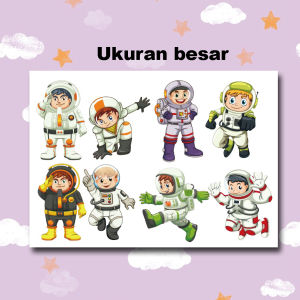 Stiker Astronot Uvo isi  24/40 pcs