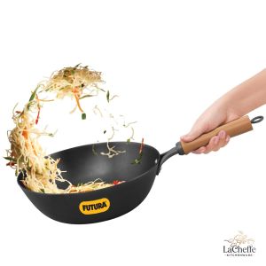 Hawkins Futura Ironman Slim Cast Iron Wok 30cm 4.75L Nitrided Kadhai Induction Compatible Stir-Fry Pan Uncoated Heavy-Duty Asian Cookware
