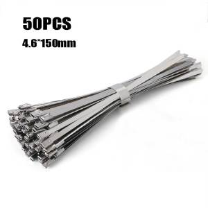 50PCS Kabel Ties 15/20/30cm Stainless Steel Cable Ties High Quality
