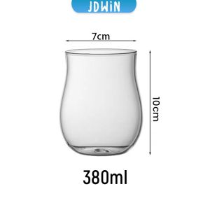 JDWin Glass Cup Heat Resistant Mug Cup Coffee High Quality Glassware Transparent Drinking Glass Mugs
