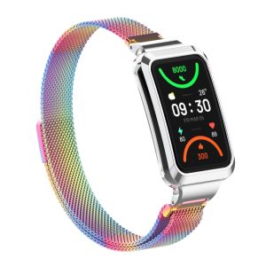 Dây đeo kim loại cho OPPO ban nhạc 2 dây đeo kim loại dây đeo Milan Vòng tay bằng thép không gỉ Dây đeo tay thay thế [Hàng sẵn có]