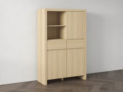HomePro ตู้เก็บของ 100 ซม. TUSCANI สี NT OAK แบรนด์ FURDINI
