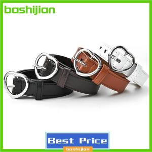 bashijian Children Faux Leather Belt Kids Cute Peach Heart Buckle Belts Girls Waist Belt