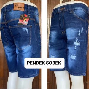 Jeans Pendek Robek / Ripped jeans shortpants / Celana Jeans Sobek Pria / Celana Pendek Sobek Sobek!