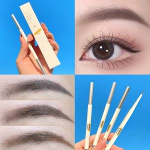 6 Colors Double Head Eyebrow Pencil Waterproof 2 in 1 Eyebrow Pen & Brow Brush For Filling And Outlining Makeup Eye Brow