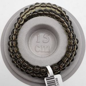 (SG Seller Ready Stocks) High Grade Natural Smoky Quartz  Bracelet 6mm+ (Three Rounds) 高级天然茶晶三圈手链 6+毫米·