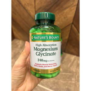 Viên bổ sung Magnesium Glycinate 240mg 180 viên. - Hỗ trợ thư giãn cơ bắp và sức khỏe tim mạch xương khớp và thần kinh. 🍀🍀Một dạng Magie dễ hấp thụ giúp cơ thể sử dụng hiệu quả hơn.