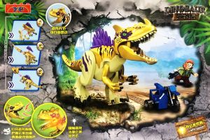 Jurassic World Dinosaur Blocks Predatory Dragon Set Brick LED Light Sound For Kids