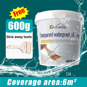 👍Effective for 50 years👍DURALITE Transparent Water proof Glue waterproof glue transparent 1KG with brush for leakage repair roof Repair,wall cracks cement wallcrack wallkitchenwater proofing sealant paintclear sealant waterproof