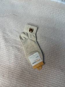 [Bundle of 4] parallelsg Korean Cute Polo Bear Ankle Socks Comfortable Various Colors Bear Head Design for Women Made In Korea