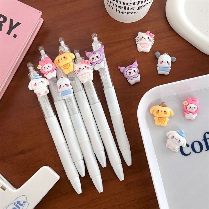 ZR77B Cute Black Neutral Pen Inktight Smooth Cartoon Patch Press Pen ...