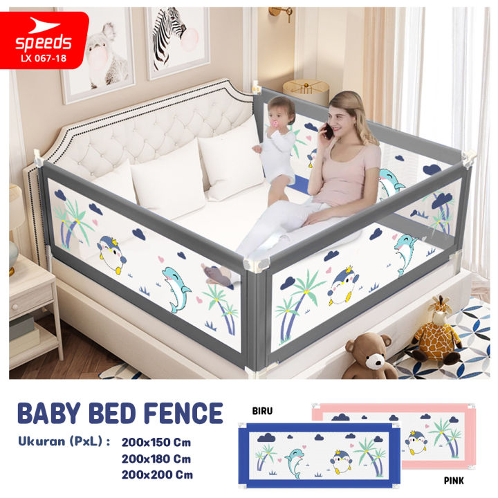 SPEEDS Baby Safety Bed Guard Baby Bedrail Bed Rail Fence Pagar Pengaman ...