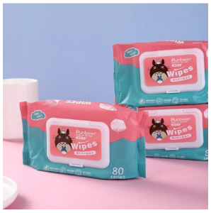 80pcs 2Layer Baby Wipes Disposable Cotton Wet Tissues Baby Care Napkin (80pcs per Pack)