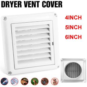 ERMENLED Square Air Vent With Mesh Screen White Pipe Vent Easy Install Plastic Wall Vent Weather  UV-Resistant