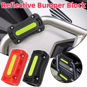 Motorcycle Reflective Bumper Blocks Universal Engine Crash Guard Bar Protector Cushioning Pads High Performances Durable Electric Vehicle Anti-collision and Anti Fall Block