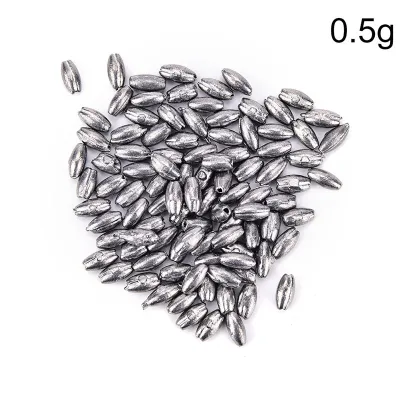 Geng 100pcs olive shape lead sinkers pure lead making fishing sinker
