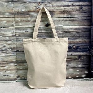 Lora Canvas Bag with Zip Plain Tote Bag 12oz Shopping Bag Black Color Natural Color