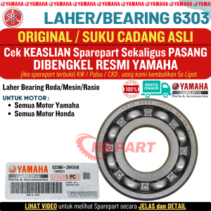 Laher Lahar Bearing Mesin Rasio 6204 Original Mio Sporty Smile Soul Karbu Fino Karbu Mio J GT Soul GT Fino Fi XRide Nouvo Mio M3 Z S NMAX Old NMAX New Lexi Aerox Jupiter Vega Yamaha Genuine Parts