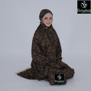 Mukena Terusan Dewasa Katun Premium Foil Gold 3in1 Mukenah Lajuran Motif Gold