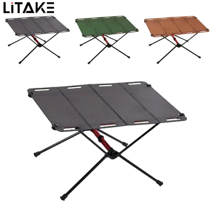 Folding Camping Table, Aluminum Alloy Frame Protable Foldable Camping ...
