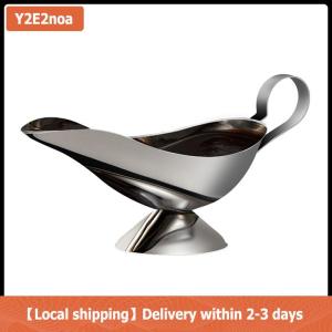 【Local shipping】 Sauce Dripless Lip Salt Spice Gravy Boat Kitchen Restaurant Sauce Storage Box