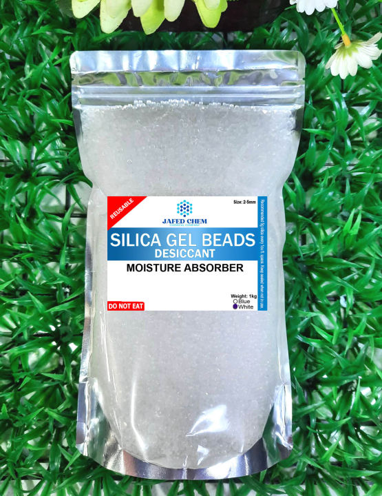 1kg White Silica Gel Desiccant Beads Dehumidifier Moist Absorber for