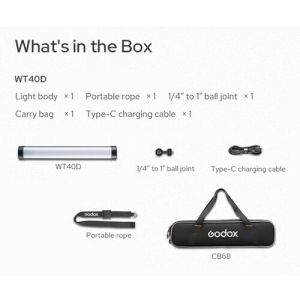 Godox Waterproof tube light [WT25D/WT25R] [WT40D/WT40R] [WT60D/WT60R] 40m Dive Depth Bluetooth APP Control