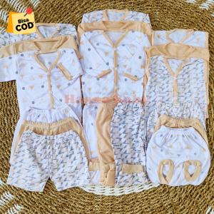 18 Pcs Paket Lahiran Lengkap Baju Bayi Celana Bayi Baru Lahir Baby NewBorn Gift Set seri Coksu-Juragan Lebak