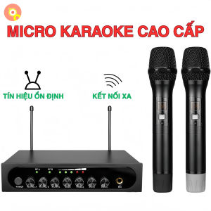 Bộ Micro Không Dây Cao Cấp K52 UHF - Chống Hú Hiệu Quả Âm Thanh Ấm Rõ Chống Nhiễu Bắt Sóng Xa