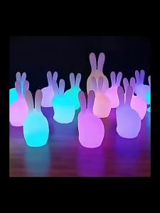 SXH Glowing Mid-Autumn Festival PE Outdoor Light Night Glow Jade Rabbit Moon Rabbit Glowing Solar Garden Light