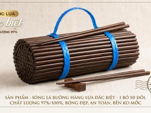 Combo 50 Đôi Đũa Sóng Lá Buông Bóng Đen Hàng Lựa Dây Xách Màu Xanh Dương sản phẩm bóng đẹp đều gần 10/10 chọn lọc kỷ xuất xứ Bình Thuận