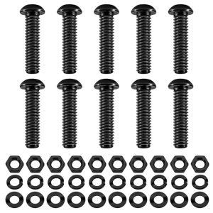 สลักเกลียวเหล็กหกเหลี่ยมสกรูหัวกลมพร้อมน็อตและตัวยึดเครื่องชุดทำความสะอาดใช้งานง่ายสำหรับ DIY และซ่อมแซม