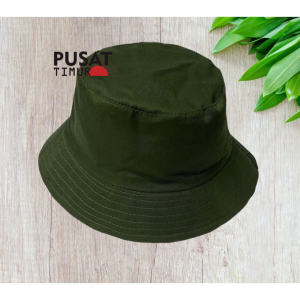 Topi Bucket Polos Pria Wanita Bolak Balik I Topi Bucket Polos Gaya Kasual I PUSAT TIMUR