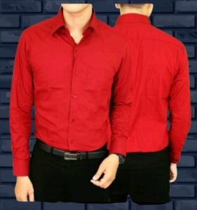 KEMEJA POLOS MERAH CABELENGAN PANJANGKEMEJA BASICKEMEJA KERJAKEMEJA KASUAL KEMEJA PRIA LENGAN PANJANG