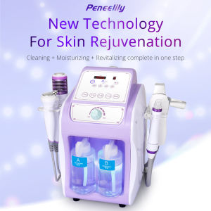 【Free Hot Cream】Hydro Dermabrasion Microcurrent Face Lift Ultrasonic Skin Scrubber Facial Cleaning Machine