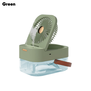 2.5L Double Spray Air Conditioner Cooling Fan USB Rechargeable Large Capacity Water Tank With Night Light Portable Fan Air Cooler Kipas Mini Fan Air Humidifier 喷雾风扇