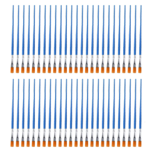 50 Pcs Pointed Round Flat Art Brushes Watercolor Acrylic Painting Brushes Painting Supplies For Detailing